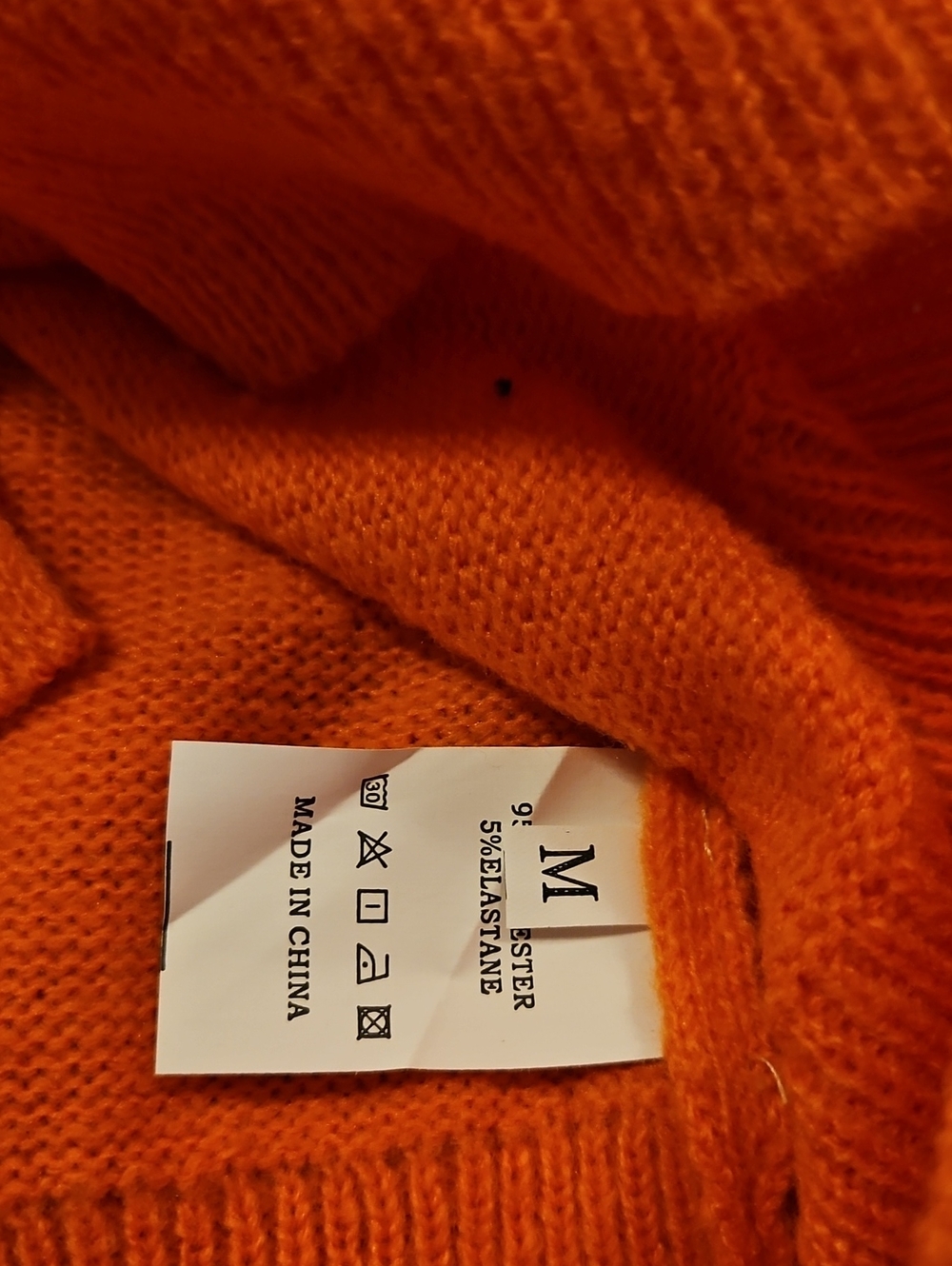 Orange Button-Front Women’s Sweater - Picture 2 of 4